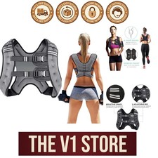 Prodigen Weighted Vest for Women and Men Grey 8 Lbs with Reflective Stripe