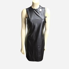 Fashion Nova Black Faux Leather Sleeveless Bodycon Dress New With Tags