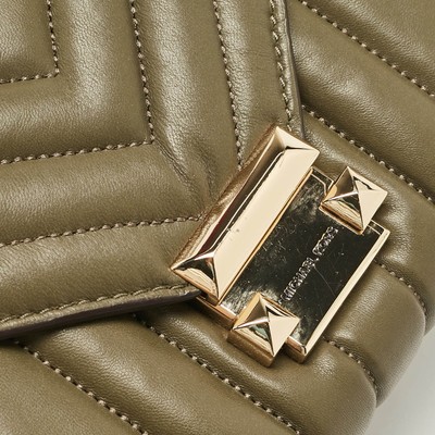 Michael Kors Quilted Olive Shoulder Bag Michael Kors Olive Green Quilted Shoulder Bag main image 2