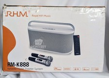 RHM RM-K888 Karaoke Machine Home Theater System with Wireless Microphones SILVER
