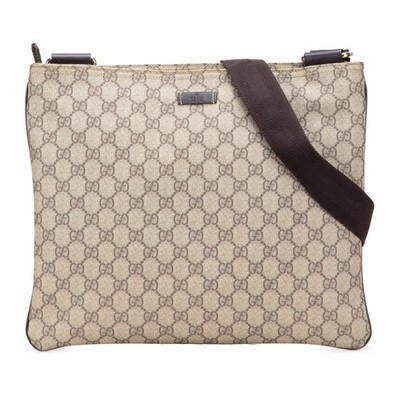 Gucci GG Supreme Crossbody Pre-Loved Bag Beige