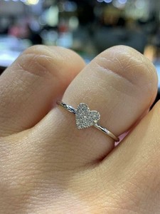 Authentic 14k White Gold Plated 1Ct Round Cut Simulated Diamond Heart Engagement Band Ring