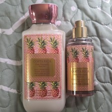 Bath Body Works Costa Rica Pink Pineapple Sunrise Lotion Mist Set