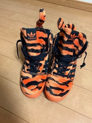 Adidas Originals by Jeremy Scott Orange Black Tiger US 9.5 Used From Japan