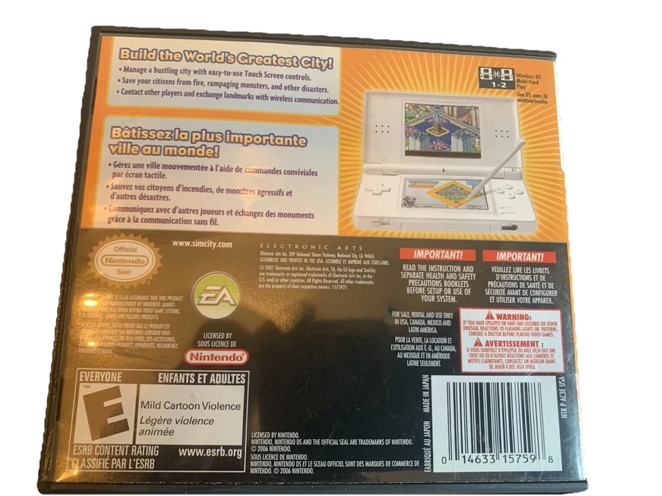 SIMCITY DS *USED UNTESTED* - Image 2 of 2