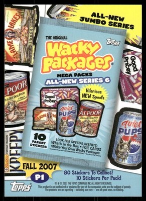 Pepsi Dog Quiet Pupsi 2007 Wacky Packages Promo Card #P1 (NM) | eBay