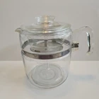 Vintage Pyrex Flameware Glass Coffee Percolator 4-6 Cup #7756 (Complete Set)