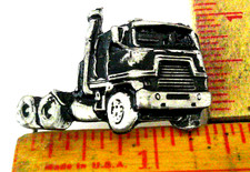 Semi Truck pin vintage collectible old trucker hat pinback trucking memorabilia