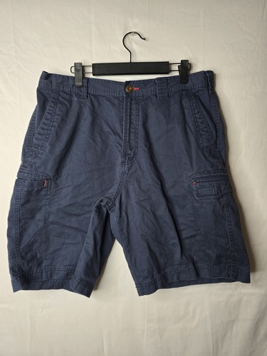 Berkley Jensen Mens Casual Dress Stretch Cargo Shorts Relax Fit Khaki Size 34 W