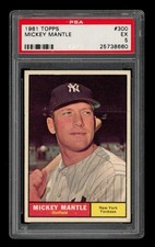 1961 Topps Set-Break #300 Mickey Mantle PSA 5 EX