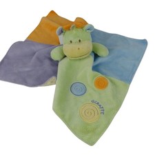Blankets  Beyond Baby Lovey Security Blanket Giraffe Plush Green NWT Satin