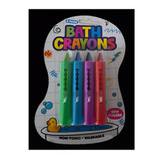 Bath Crayons 4 Pack Non-Toxic Washable Multicolor Kids Drawing Art Supplies