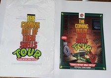 TMNT 1991 Coming Out Of Their Shells Bag w/Tour Guide Book Poster Pizza Hut! 