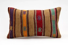 Kilim Pillow Cover, 12x20 in, Decorative Pillow, Turkish Pillow, Sofa Cushion
