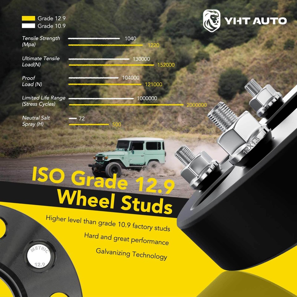 4pcs 25mm 6x114.3 To 6x114.3 M12x1.25 Wheel Spacers Adapter For Navara