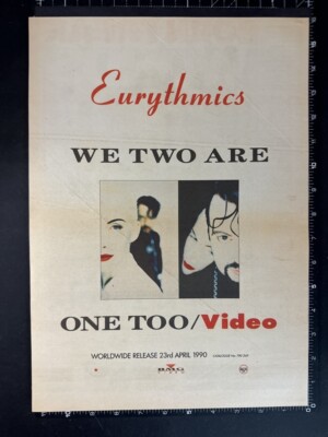 EURYTHMICS - WE TWO ARE ONE TOO 1990 15X11''' Poster Size Advert L394