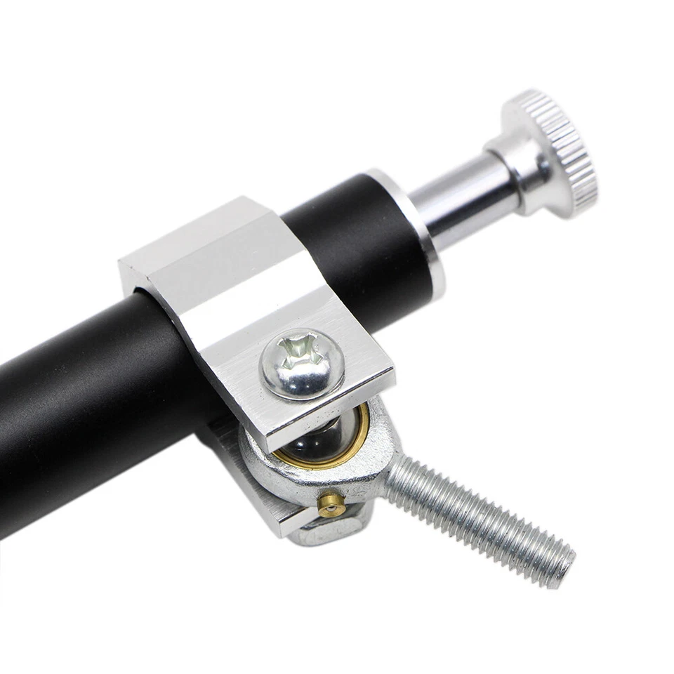 Amortiguador de dirección universal 330 mm para Honda Yamaha Kawasaki estabilizador CNC negro Foto 4 de 4