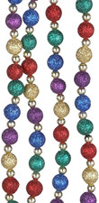 Kurt Adler 9' Multi Glitter Beaded Garland