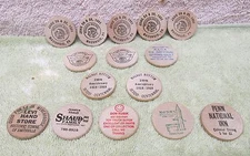  AACA wooden nickles, Ontelaunee Region, other AACA & misc lot of 15, VGC