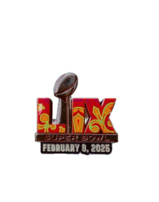 NFL Super Bowl LIX 59 Pin 2/9/25 Date New Orleans Kansas City Chiefs Eagles