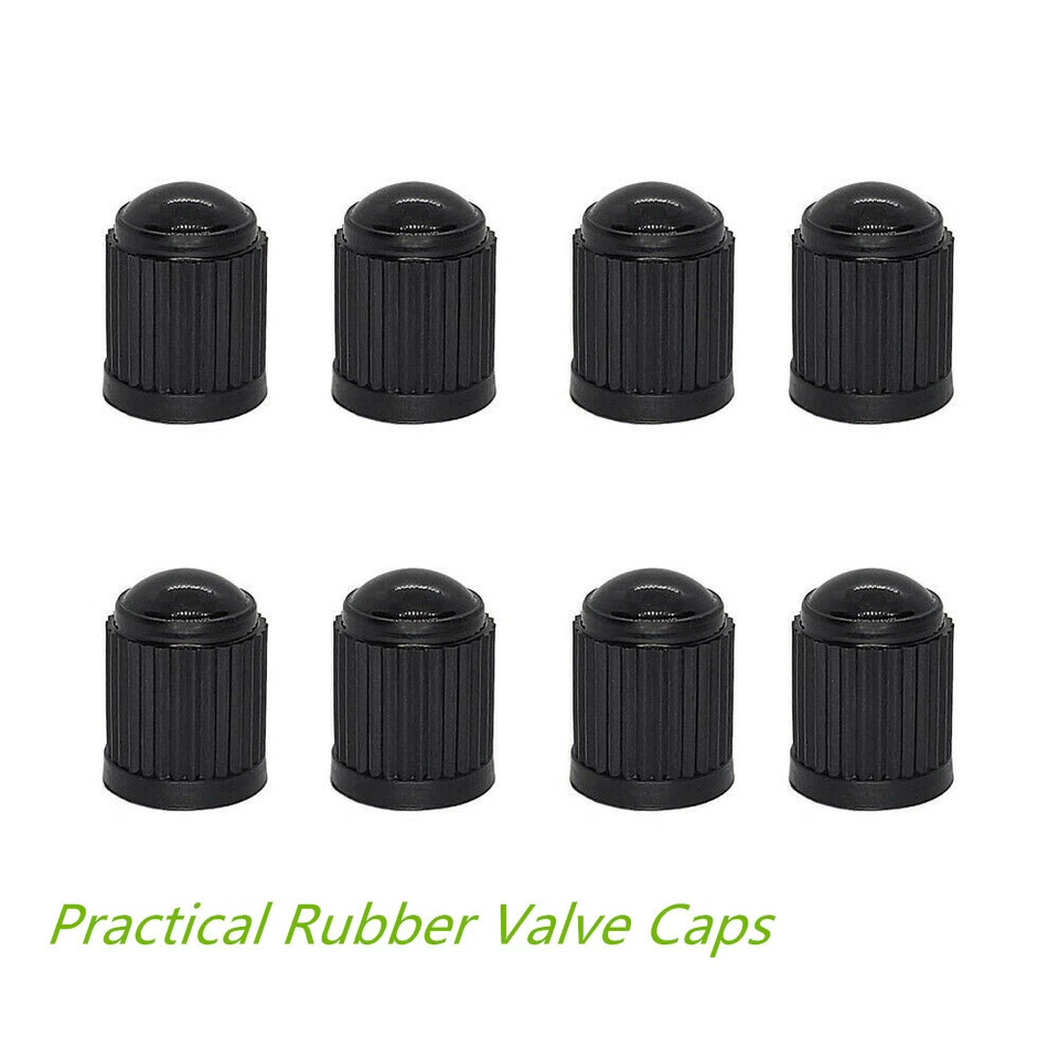 100 Pcs Plastic Car Tire Rim Valve Stems Wheel Tyre Air Caps Dust Cover Black - Image 2 of 4