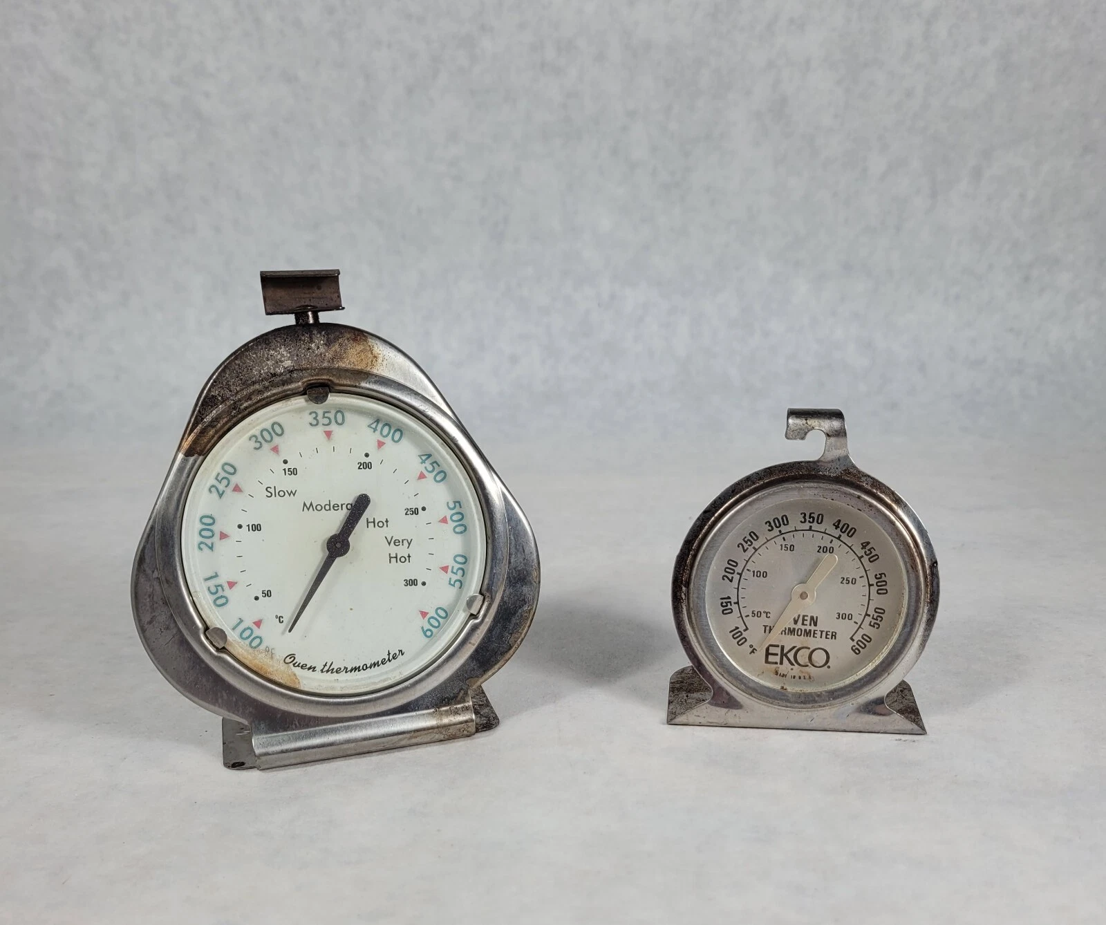 Lot Of 2 Vintage Hanging Oven Thermometers EKCO Moderate Tested