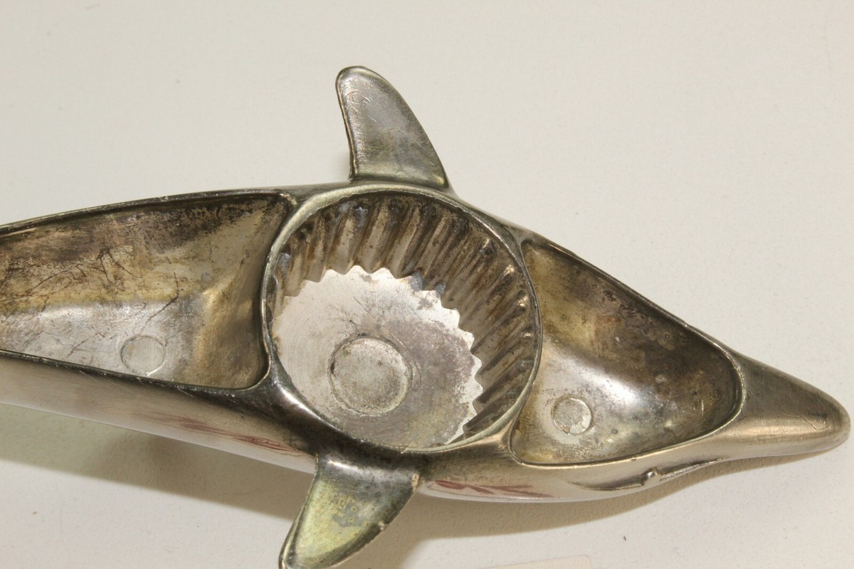 VINTAGE SILVER COLOR 2 IN 1 BOTTLE OPENER/ TWIST OFF DOLPHIN