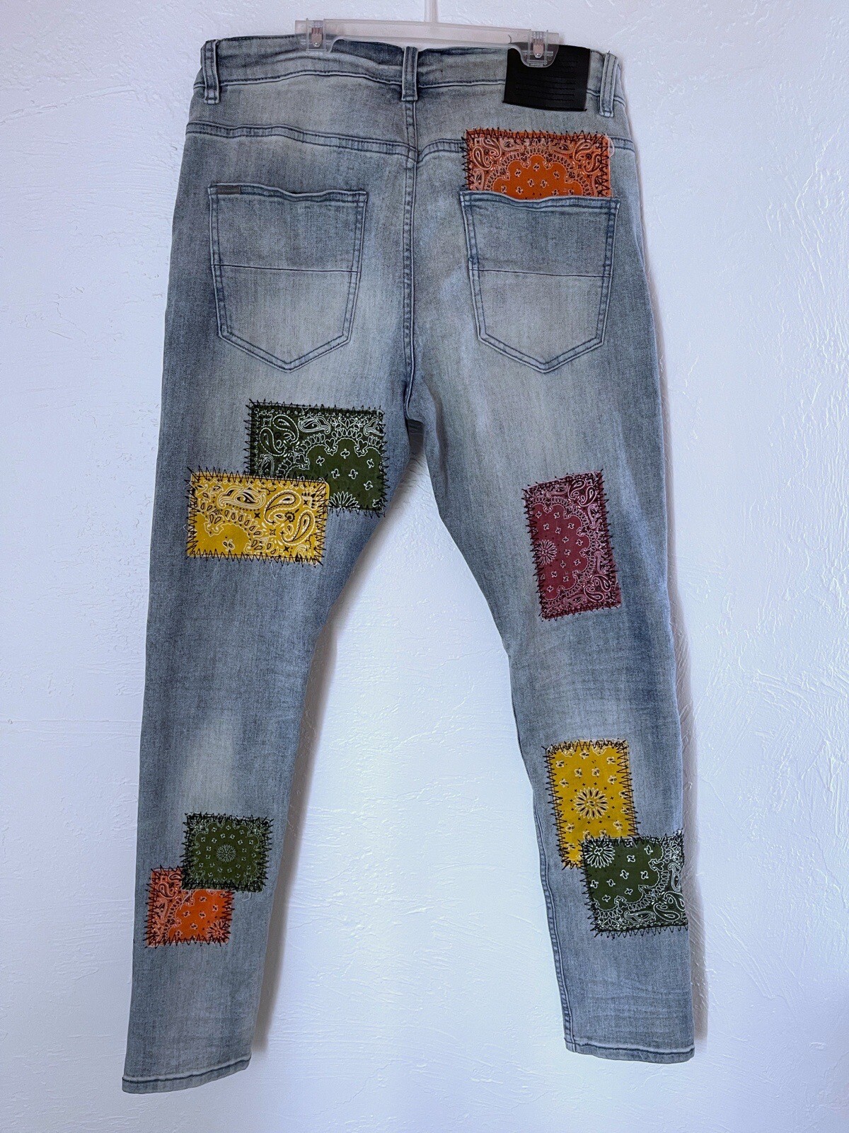 Serenade Freestyle Patchwork Colorful Skinny Dist… - image 3