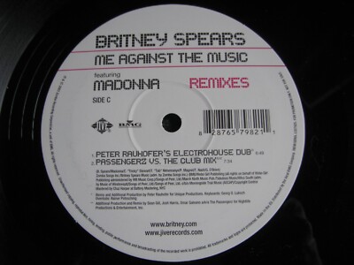 Britney Spears-Madonna-Me against the Music Remixes 12 inch Maxi LP-2003 EU-PR