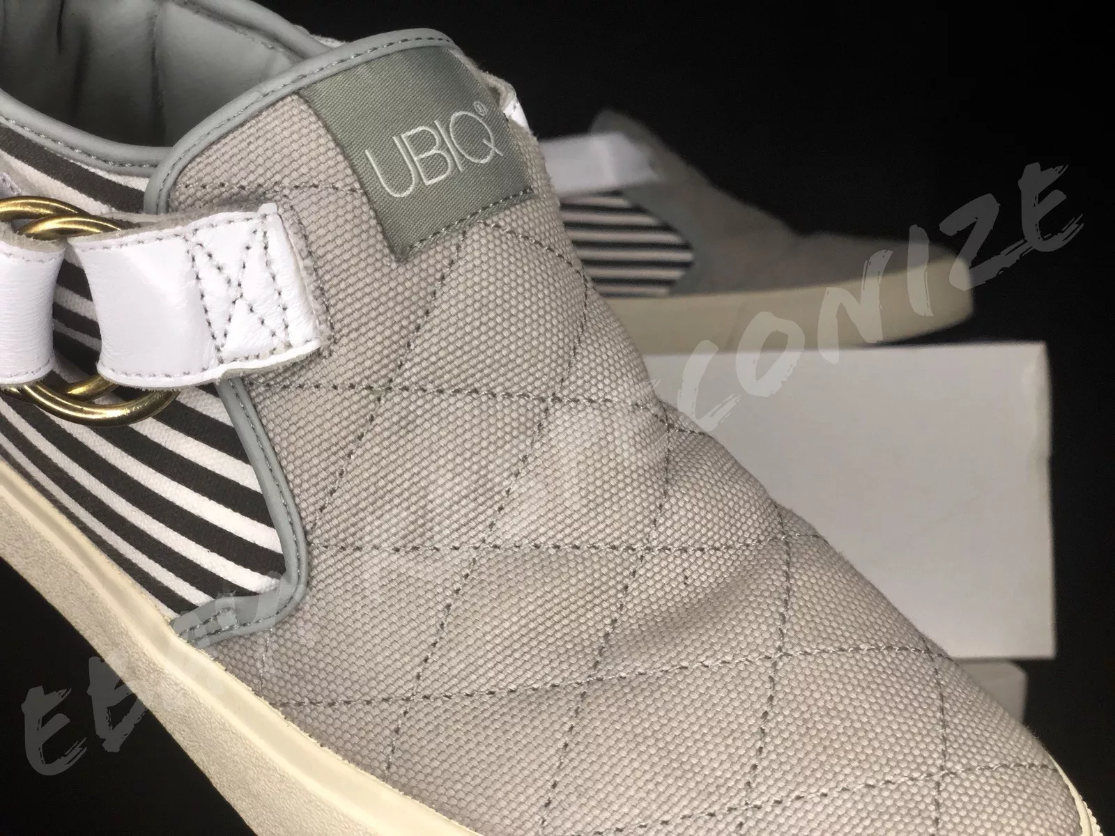 RARE BASKETS UBIQ EL GRIS ATMOS SUPREME RAYURES TAILLE 8 ÉPUISÉES
