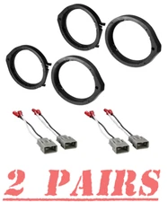 Front / Rear Speaker Adapters + Harness For Select Honda and Acura Vehicles 4
