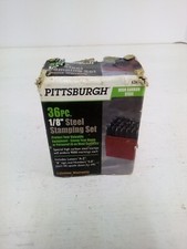 Pittsburgh 36 piece 1/8" Steel Stamping Set, Pre-owned