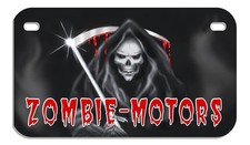 Grim Reaper Bloody Sickle Motorcycle License Plate Personalize Text Any Color