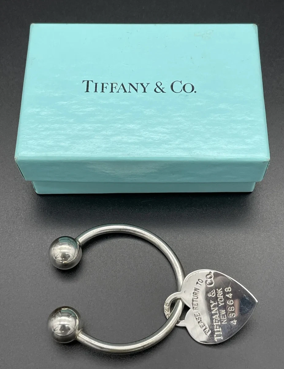 Return to Tiffany Heart Tag Key Ring in Sterling Silver