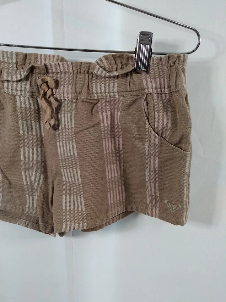Pantalones Cortos Roxy Big Girls Una Mattina Sólidos con Cordón 16 XXL Tostado Rayas Foto 3 de 4