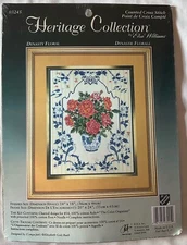 Dynasty Floral Heritage Collection By Elsa Williams Counted Cross Stitch Kit