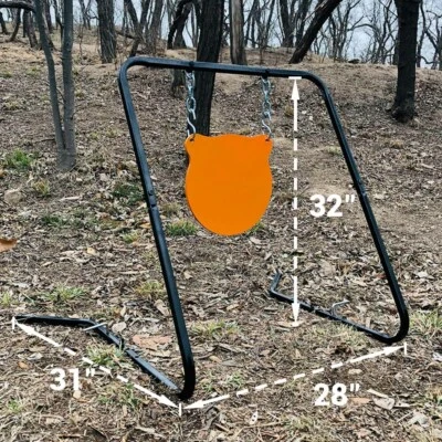 Highwild Shooting Target Stand with Chain Mounting Kit + 12" AR500 Steel Gong
