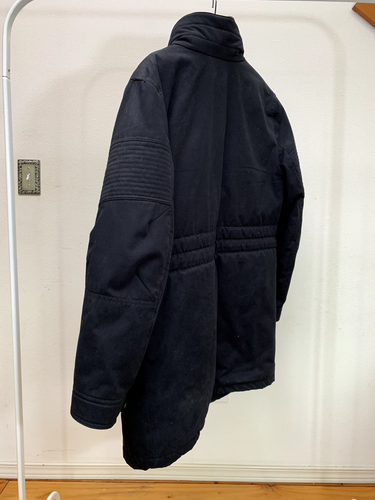 Helmut Lang Giacca Uomo Nero Media Lunghezza Cappotto Invernale Cargo Utility Parka - Foto 8 di 10