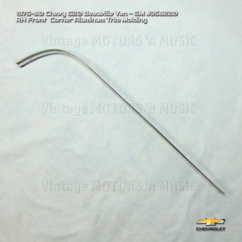 1975-1980 Chevy G10/20/30 Van RIGHT Front Corner Aluminum Trim Molding #358220 - Picture 9 of 11