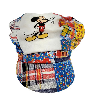Vintage Walt Disney Productions USA Mickey Mouse Newsboy Patchwork Hat Cap Vintage Walt Disney Productions USA Mickey Mouse Newsboy  main image 2