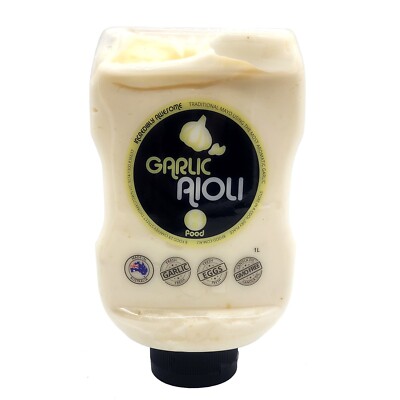 Garlic Aioli Dressing Mayo Mayonnaise Dipping Sauce 8 Food Australian Made 1L