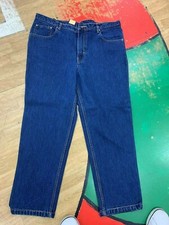 Mens Basic Jeans Casual Work Heavy duty Straight Leg Regular Fit Denim All Waist