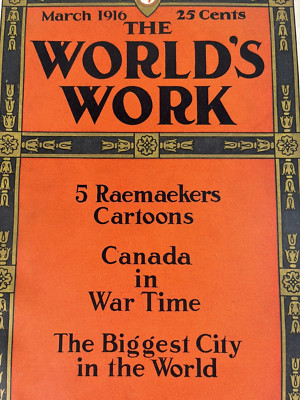 The Worlds Work magazine, 1916, March Advertising WWI The Country Life Press