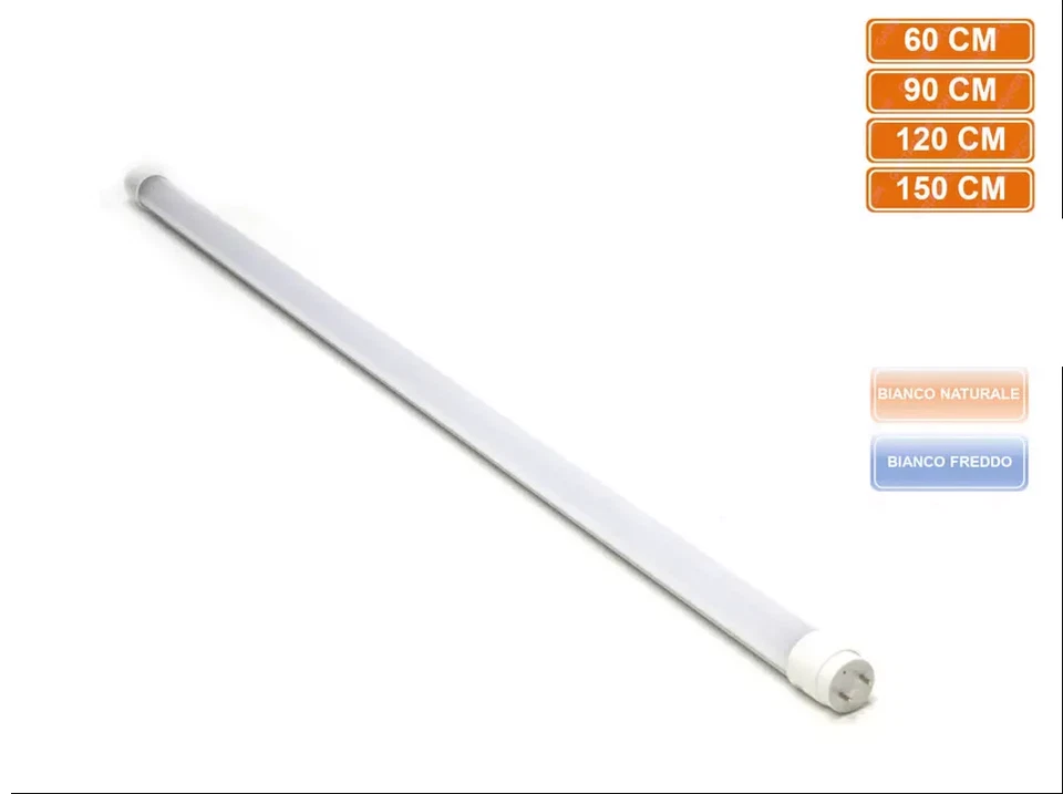 NEON LED TUBO LED 60 CM 120 CM 150 CM T8 OPACHI BIANCO FREDDO SPOT LED 220V - Immagine 3 di 4