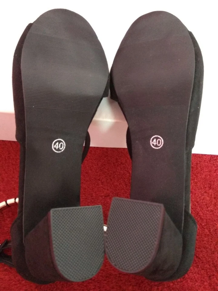 Chaussures neuves soirée sandales femme noires t :40 - Photo 3/4