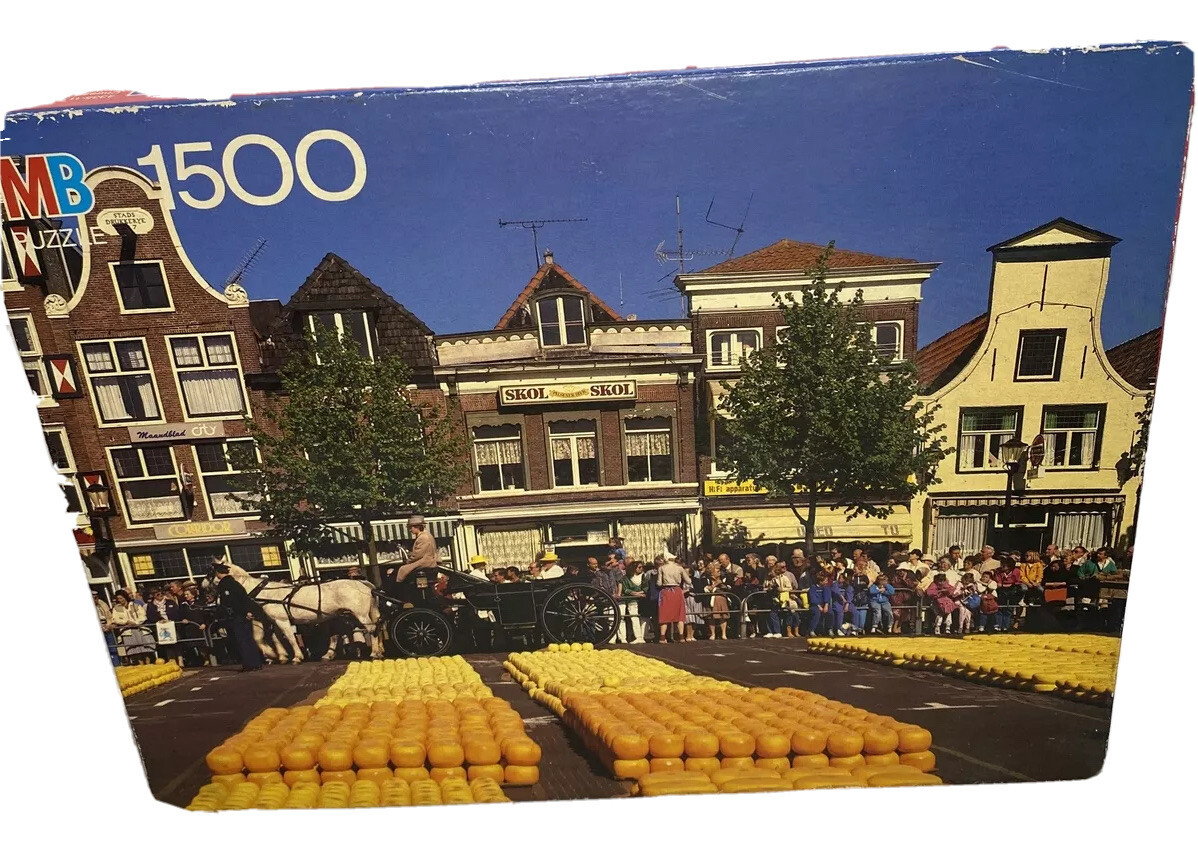 Vintage 1989 MB York 1500 piece puzzle New Sealed Cheese