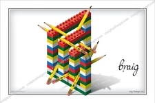 Escher,MC,Lego,perspective,building,impossible,object,blocks,optical,illusion