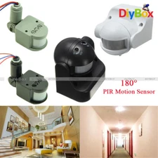 180 Degree PIR Motion Movement Security Sensor Detector Switch 12M White/Black