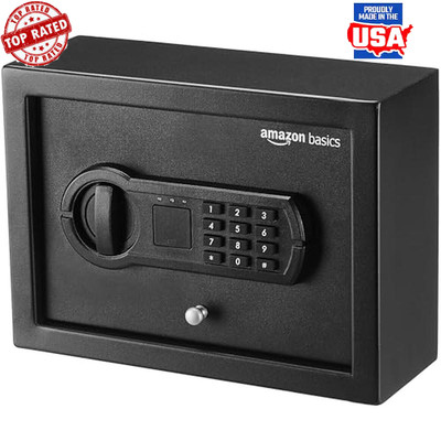 Slim Desk Drawer Security Safe Programmable Keypad Quick Access Emergency Key US
