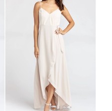 Show Me Your MuMu XS Mariah Wrap Midi Dress Show Me the Ring Crisp